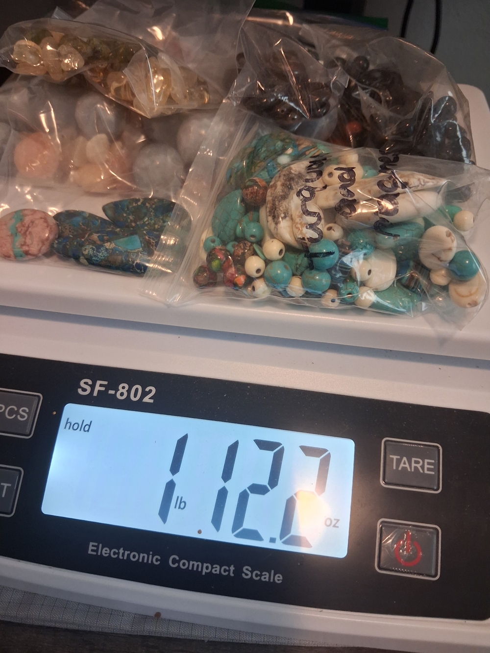 Jewelry Making Beads Cabachons Gemstone Magnisite Calcite Jasper Agates 2lbs